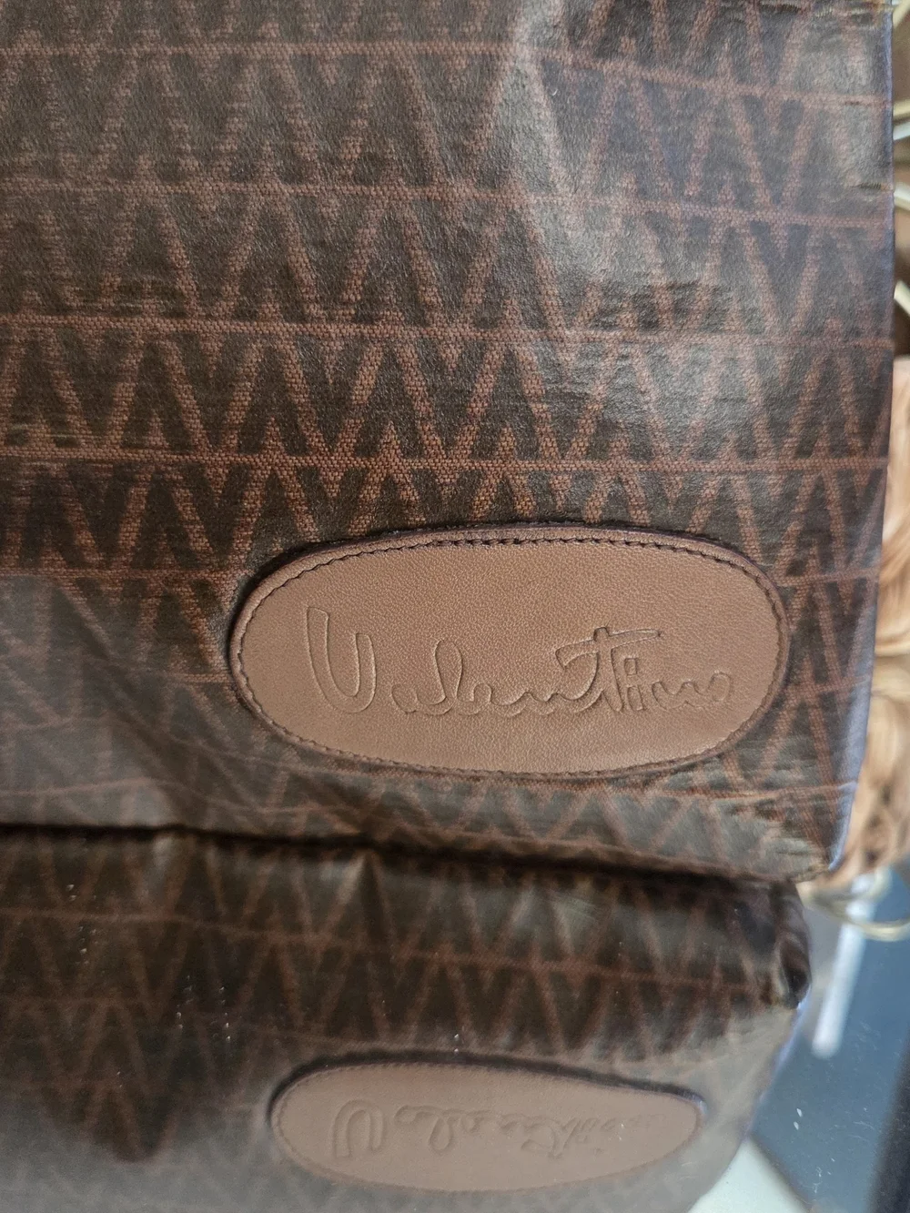 Mario Valentino Vintage Brown Signature Pouch